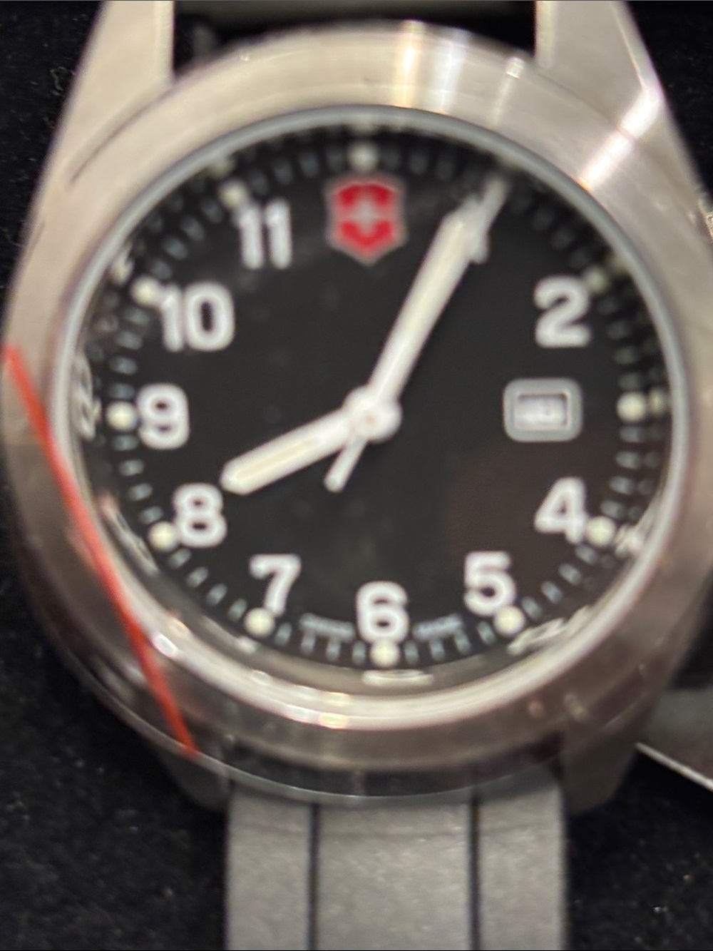Victorinox Black Dial Swiss Army Watch with Red Accents - Picture 4 of 4